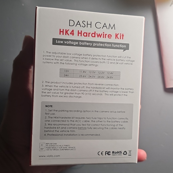 VIOFO Hardwire Kit For DASH CAMS New In Box - Picture 11 of 12